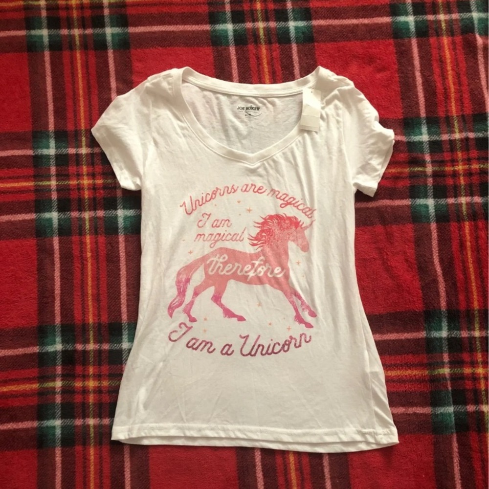 Girls Unicorn V Neck Tee